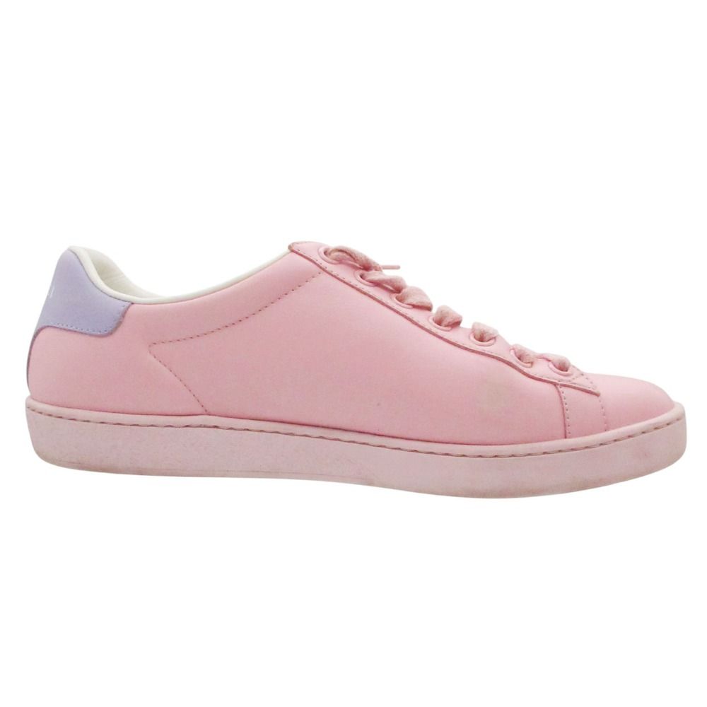 Gucci Sneakers Ace Interlocking Leather Low Cut Shoes Pink — view 2