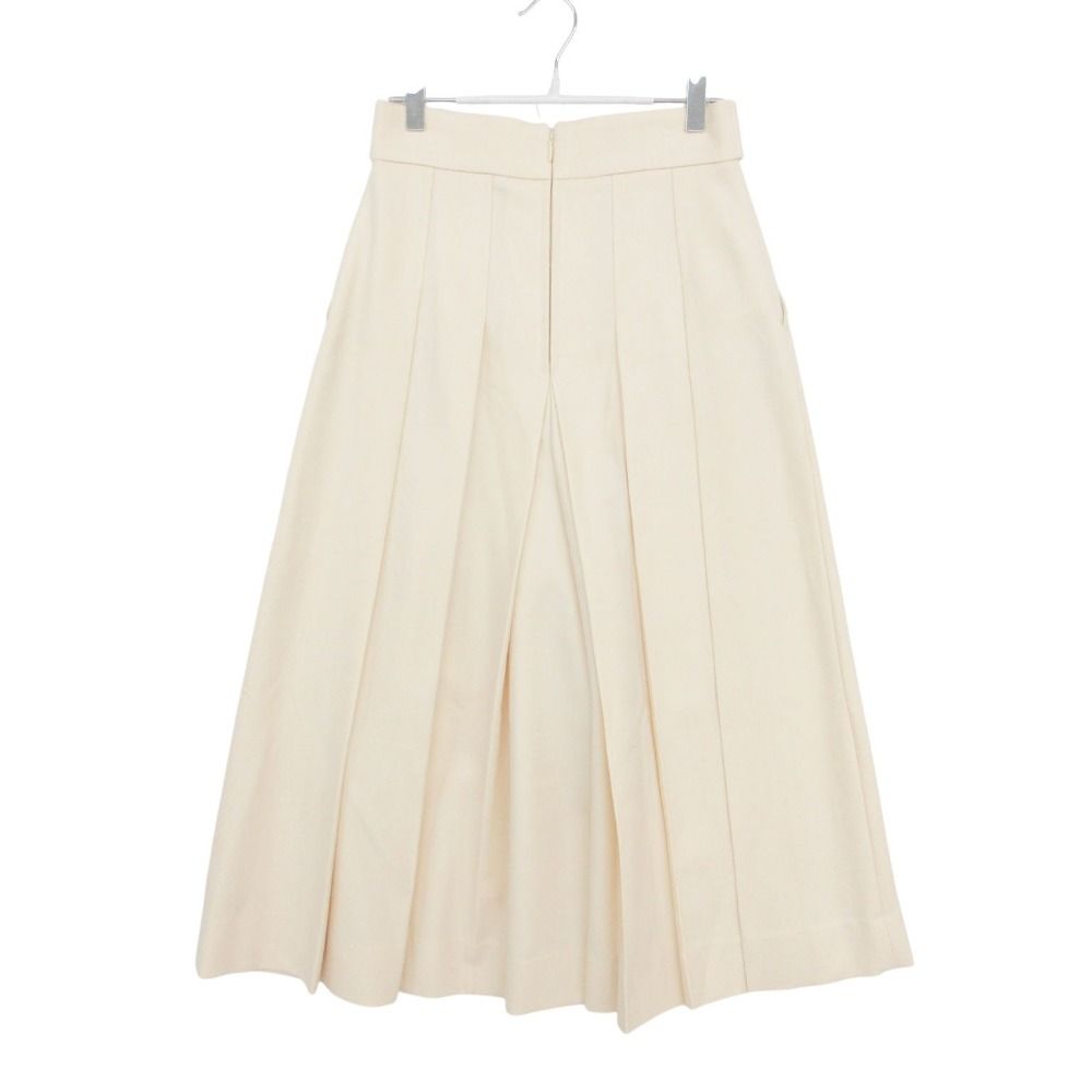Gucci Pants Pleats Wide Gaucho Skirt Culottes Logo Light Beige 38 — view 2