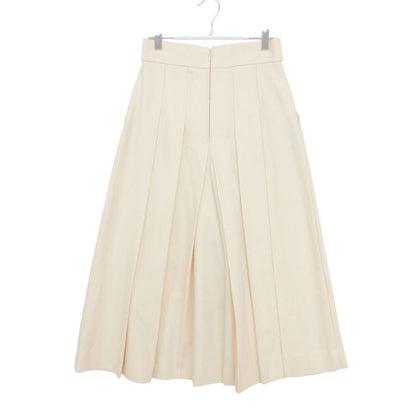 Gucci Pants Pleats Wide Gaucho Skirt Culottes Logo Light Beige 38 — view 2