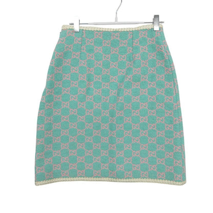 Gucci Skirt Tweed GG Jacquard Zaamp Light Green 38 — view 2