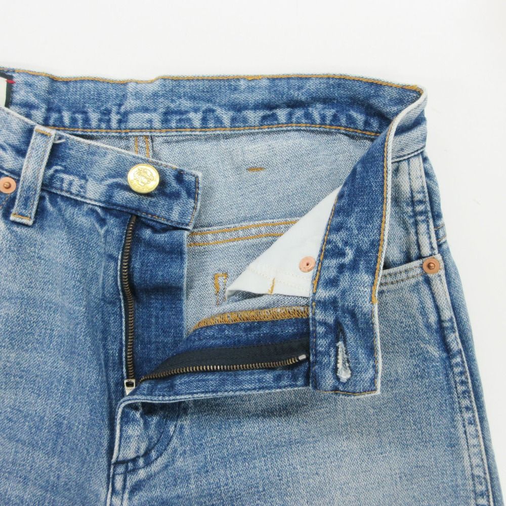 Gucci Denim Pants Wide Cut Off Jeans Strawberry Embroidery Patch Indigo 22 — view 7