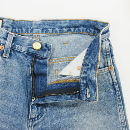 Gucci Denim Pants Wide Cut Off Jeans Strawberry Embroidery Patch Indigo 22 — view 7