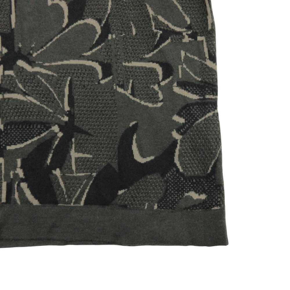 Hermes Short Sleeve T-Shirt Jacquard Summer Knit Puzzle Floral Top Black Sweater — view 5