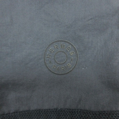 Hermes Short Sleeve T-Shirt Roulis Series Cotton Blouse Top Navy 34 — view 7