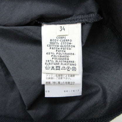 Hermes Short Sleeve T-Shirt Roulis Series Cotton Blouse Top Navy 34 — view 9