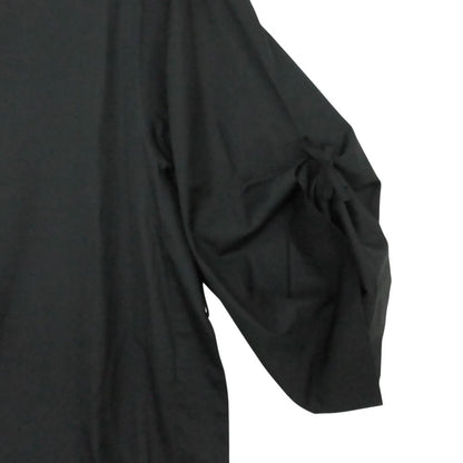Hermes Dress Short Sleeve Embroidery Cotton Boat Neck Black 36 — view 4