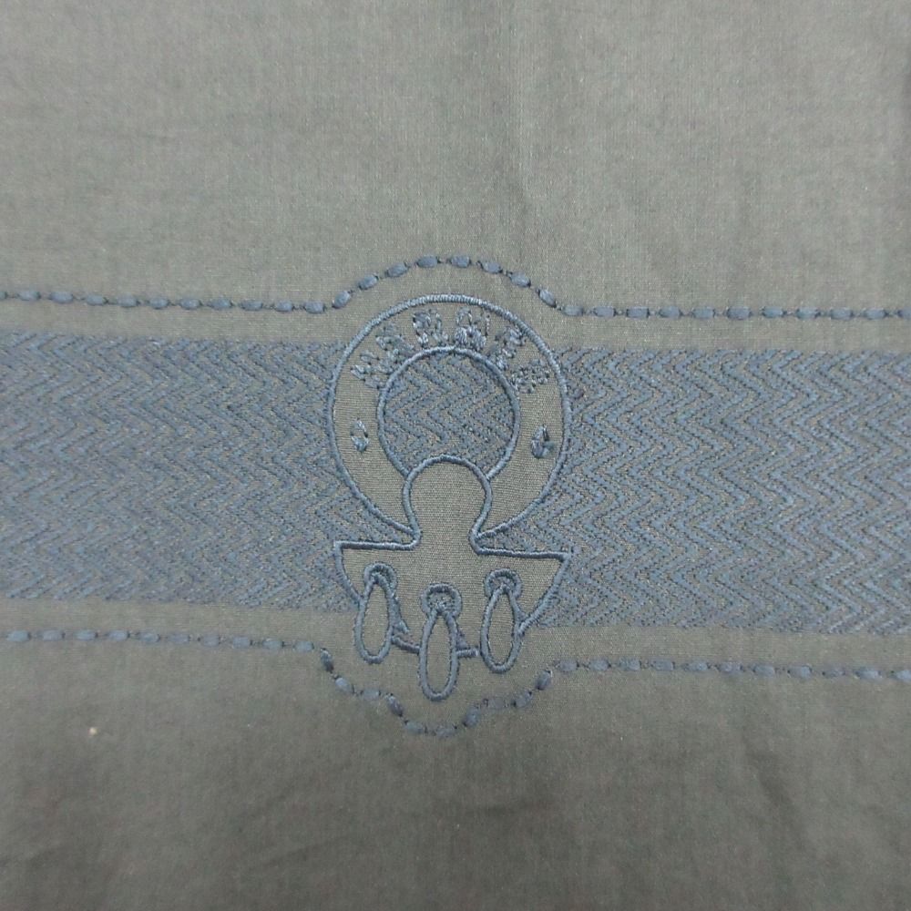 Hermes Dress Short Sleeve Embroidery Cotton Boat Neck Black 36 — view 6