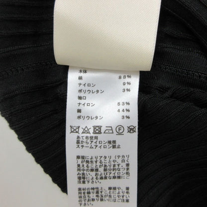 Hermes Knit Silk Rib Sweater Long Sleeve Pullover Top Black 34 — view 9