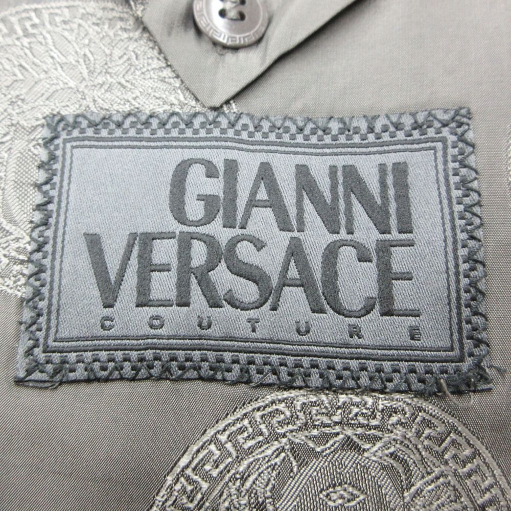 Versace Vintage Gianni Tailored Jacket Blazer Wool Lining Medusa Pattern — view 4