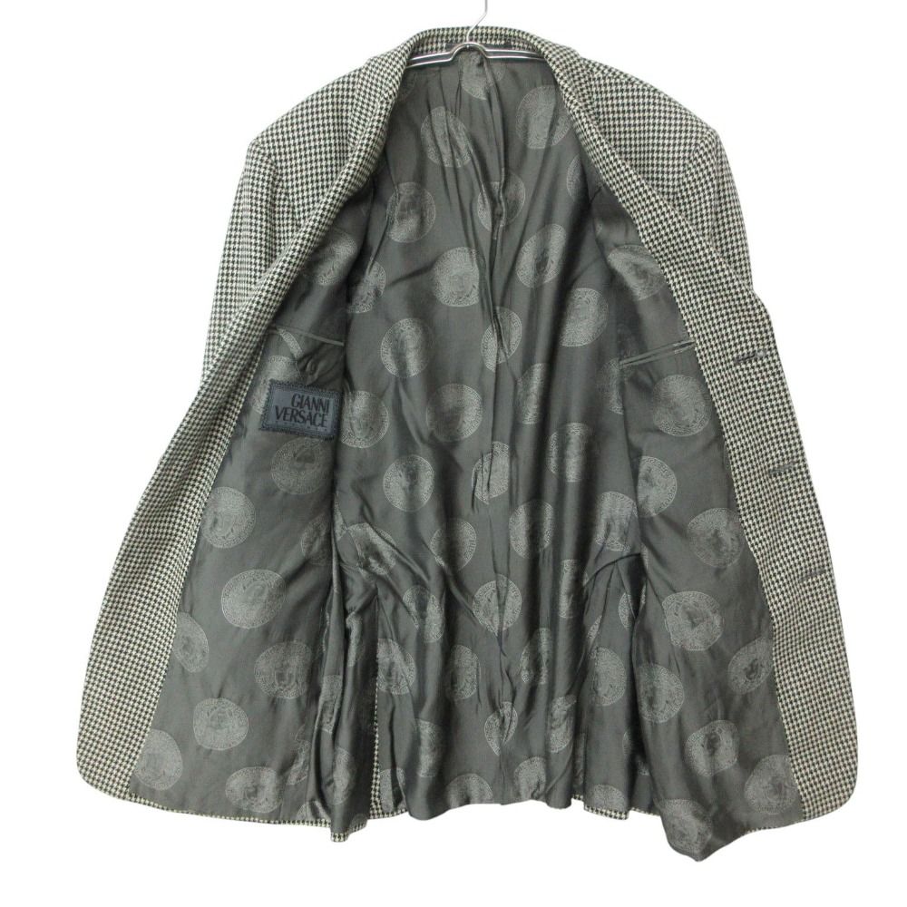 Versace Vintage Gianni Tailored Jacket Blazer Wool Lining Medusa Pattern — view 3