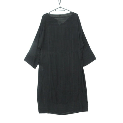 Hermes Long Dress Set Silk 100% Sheer Ensemble Cami Black 40 — view 2