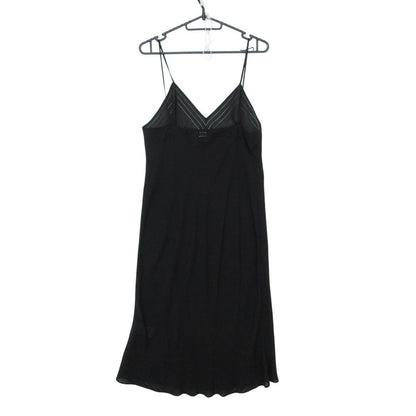 Hermes Long Dress Set Silk 100% Sheer Ensemble Cami Black 40 — view 4