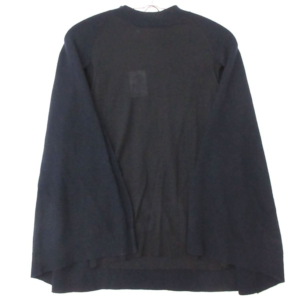 Louis Vuitton Sweater Wool Cashmere Poncho Layered High Neck Knit Top Navy SS