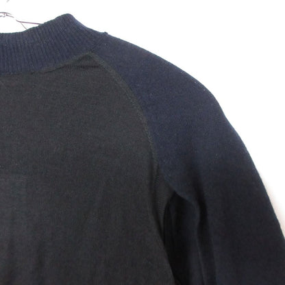 Louis Vuitton Sweater Wool Cashmere Poncho Layered High Neck Knit Top Navy SS — view 6