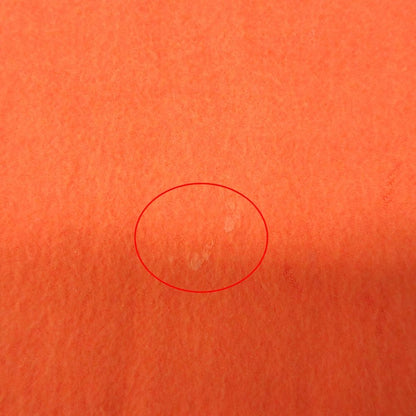 Hermes Scarf Cashmere Fringe Logo Embroidery Orange — view 6