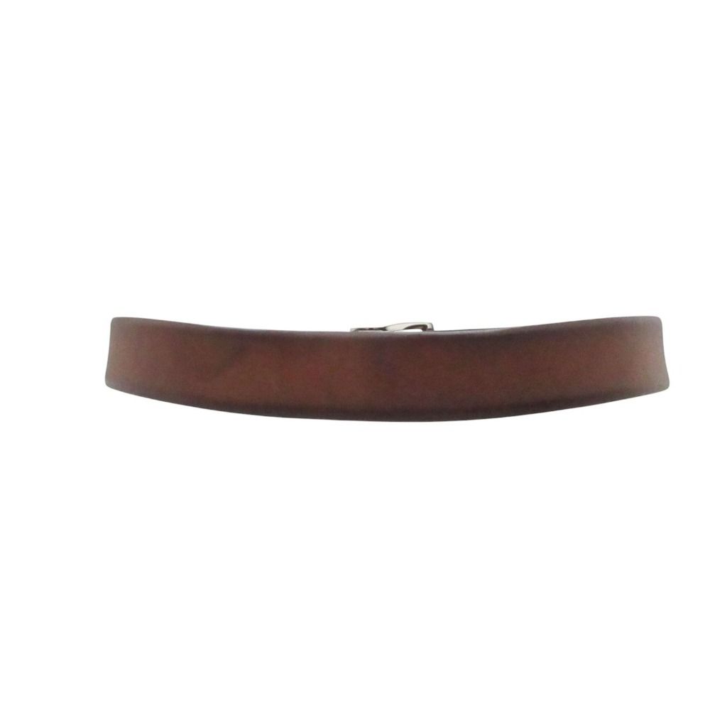 Brunello Cucinelli Belt Leather Silver Buckle Brown 85 — view 3