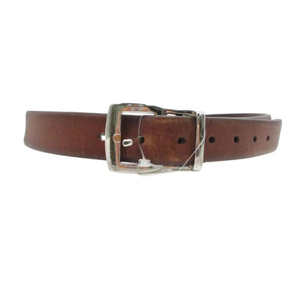 Brunello Cucinelli Belt Leather Silver Buckle Brown 85