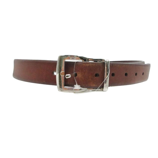 Brunello Cucinelli Belt Leather Silver Buckle Brown 85