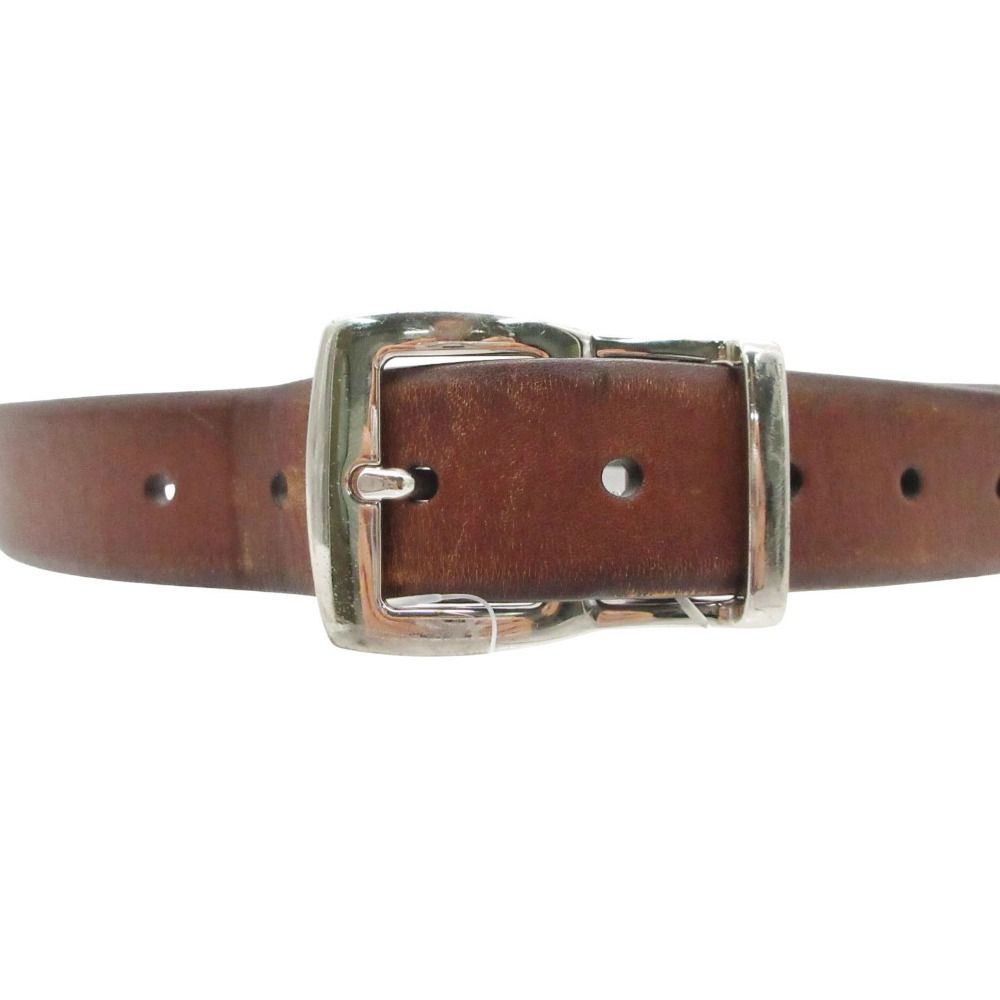 Brunello Cucinelli Belt Leather Silver Buckle Brown 85 — view 8