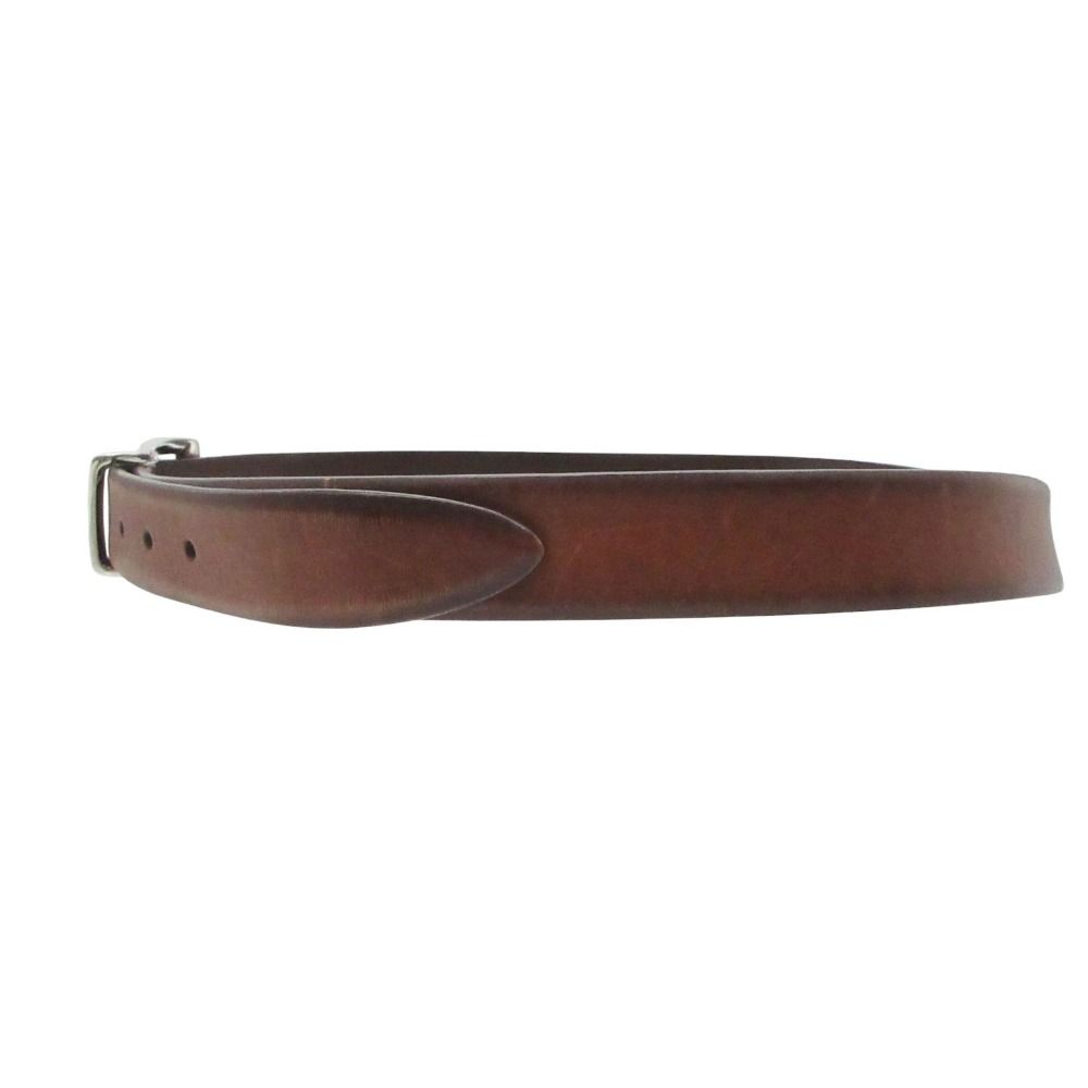 Brunello Cucinelli Belt Leather Silver Buckle Brown 85 — view 4