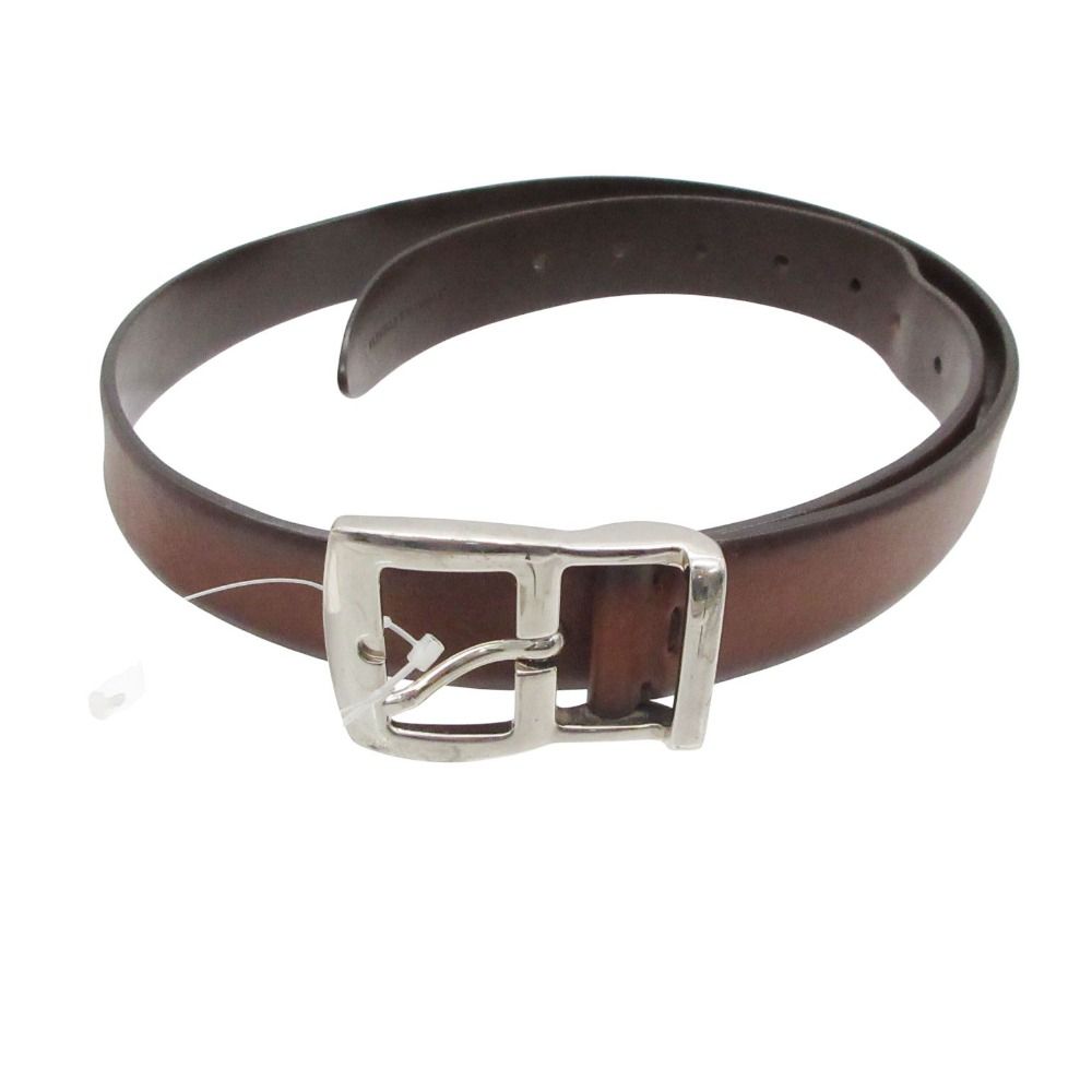Brunello Cucinelli Belt Leather Silver Buckle Brown 85 — view 7