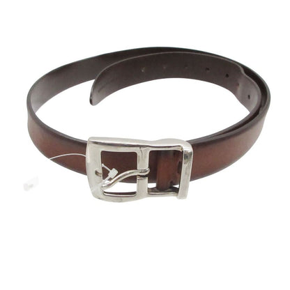 Brunello Cucinelli Belt Leather Silver Buckle Brown 85 — view 7