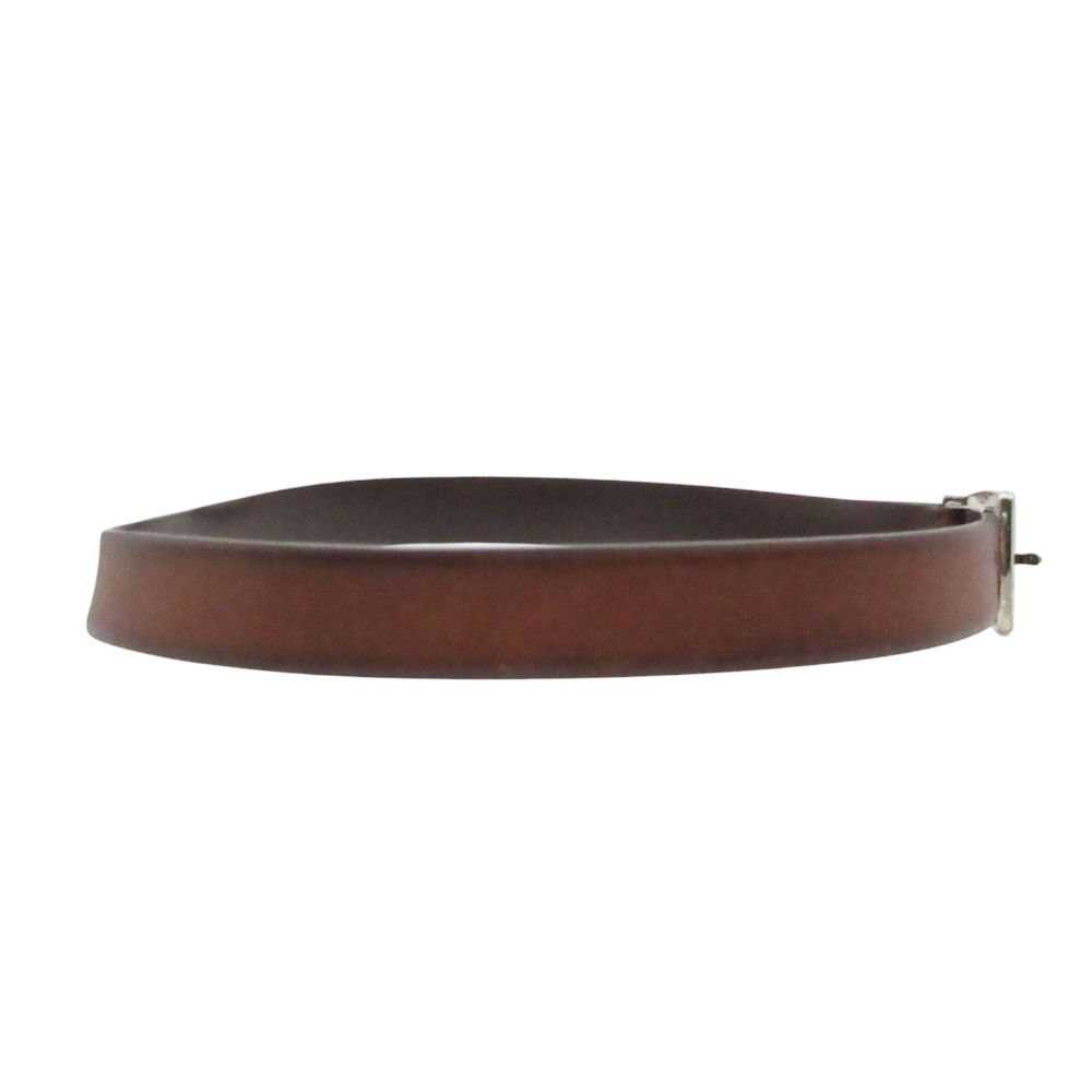 Brunello Cucinelli Belt Leather Silver Buckle Brown 85 — view 2