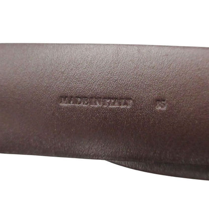 Brunello Cucinelli Belt Leather Silver Buckle Brown 85 — view 9