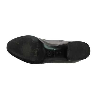Chanel Long Boots Back Belt Bicolor Cap Toe Knee High Shoes Black — view 7