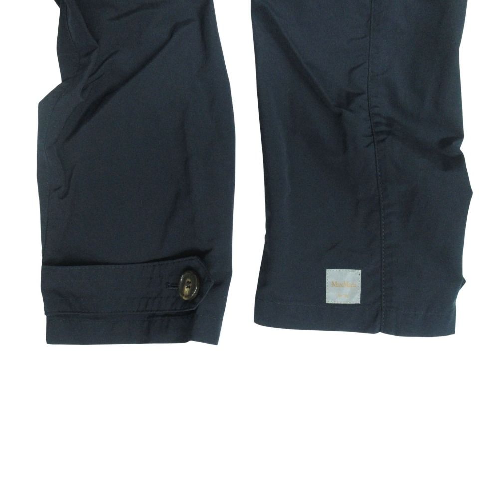 Max Mara the Cube Trench Coat Long Length Jacket with Collar Spring Navy 40 — view 7