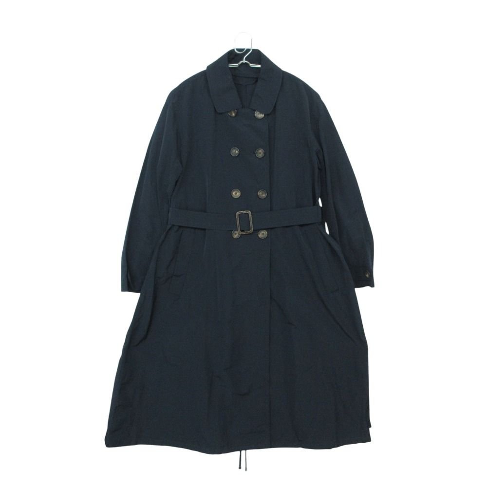 Max Mara the Cube Trench Coat Long Length Jacket with Collar Spring Navy 40