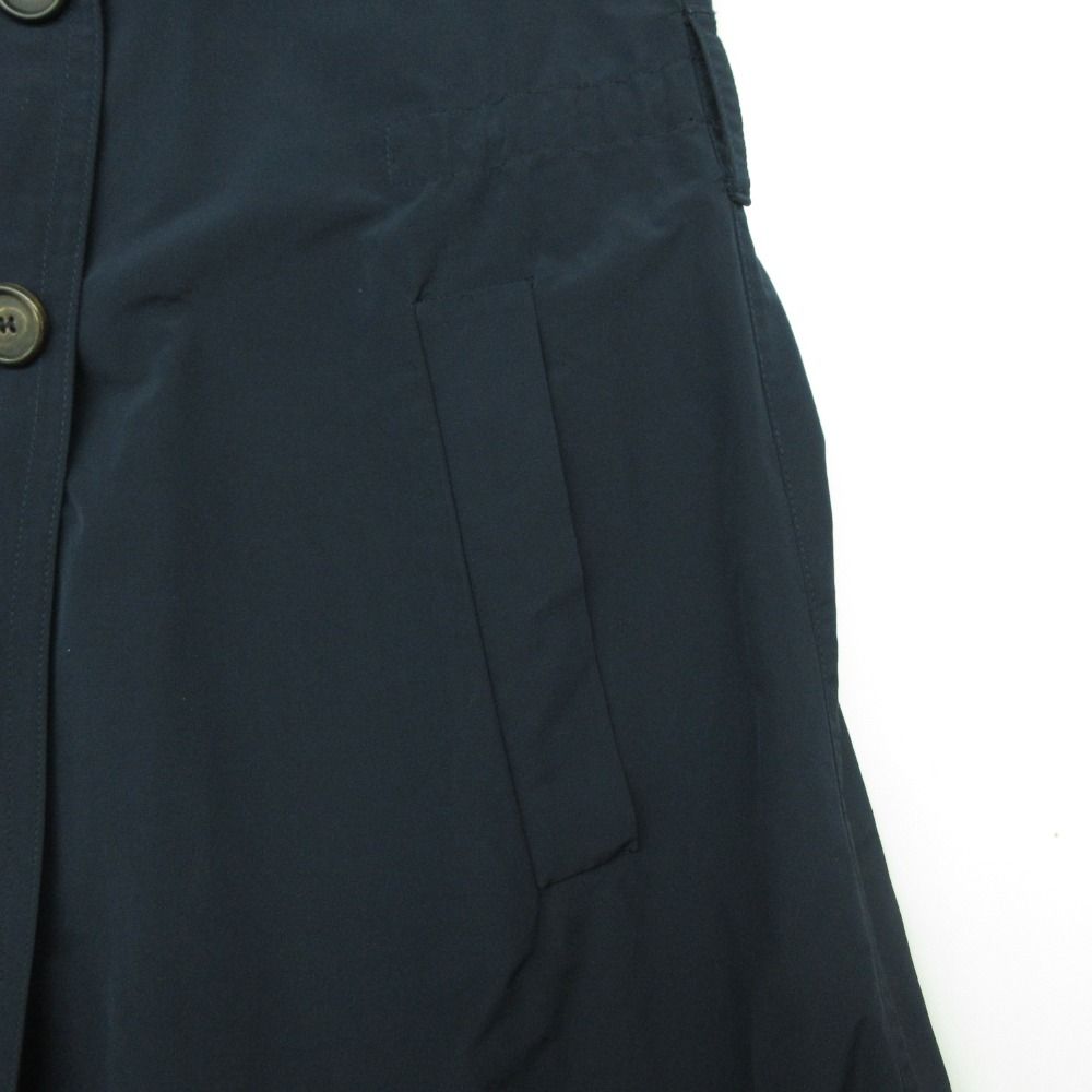 Max Mara the Cube Trench Coat Long Length Jacket with Collar Spring Navy 40 — view 5