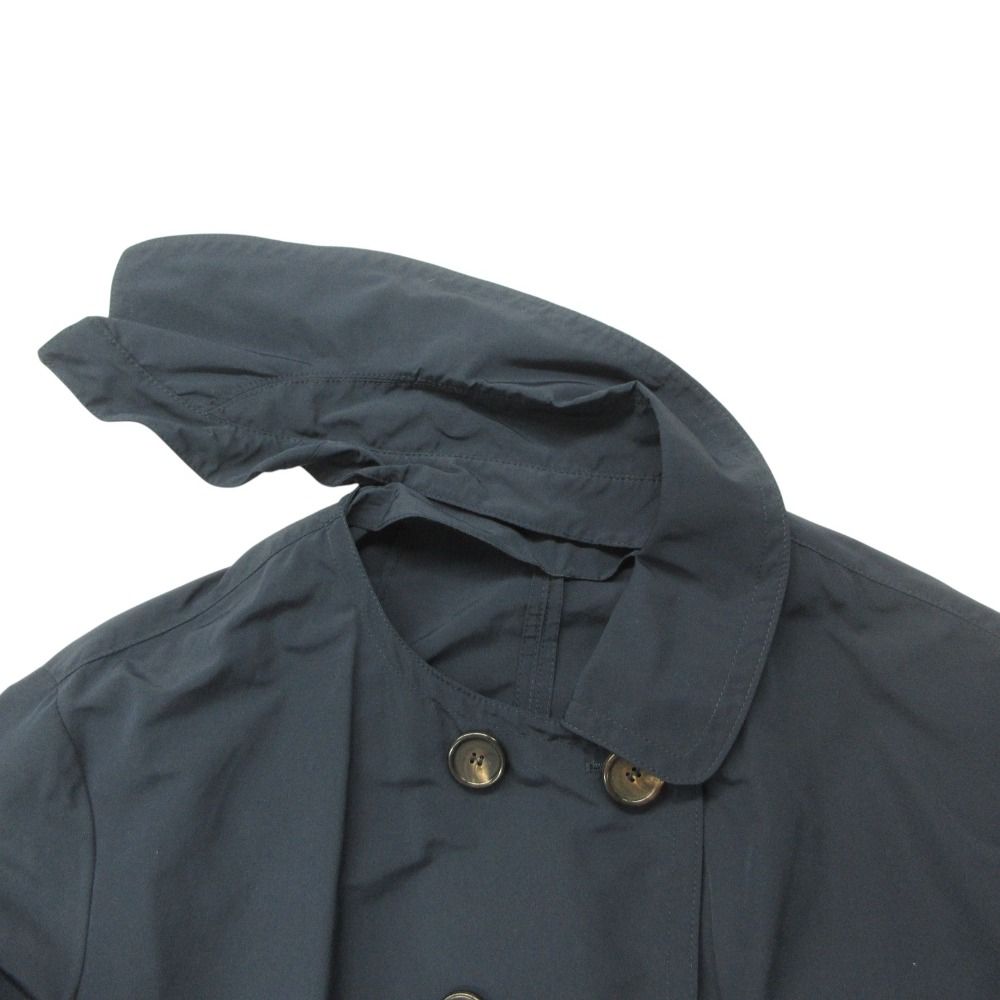Max Mara the Cube Trench Coat Long Length Jacket with Collar Spring Navy 40 — view 6