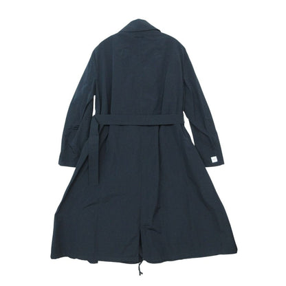 Max Mara the Cube Trench Coat Long Length Jacket with Collar Spring Navy 40 — view 2