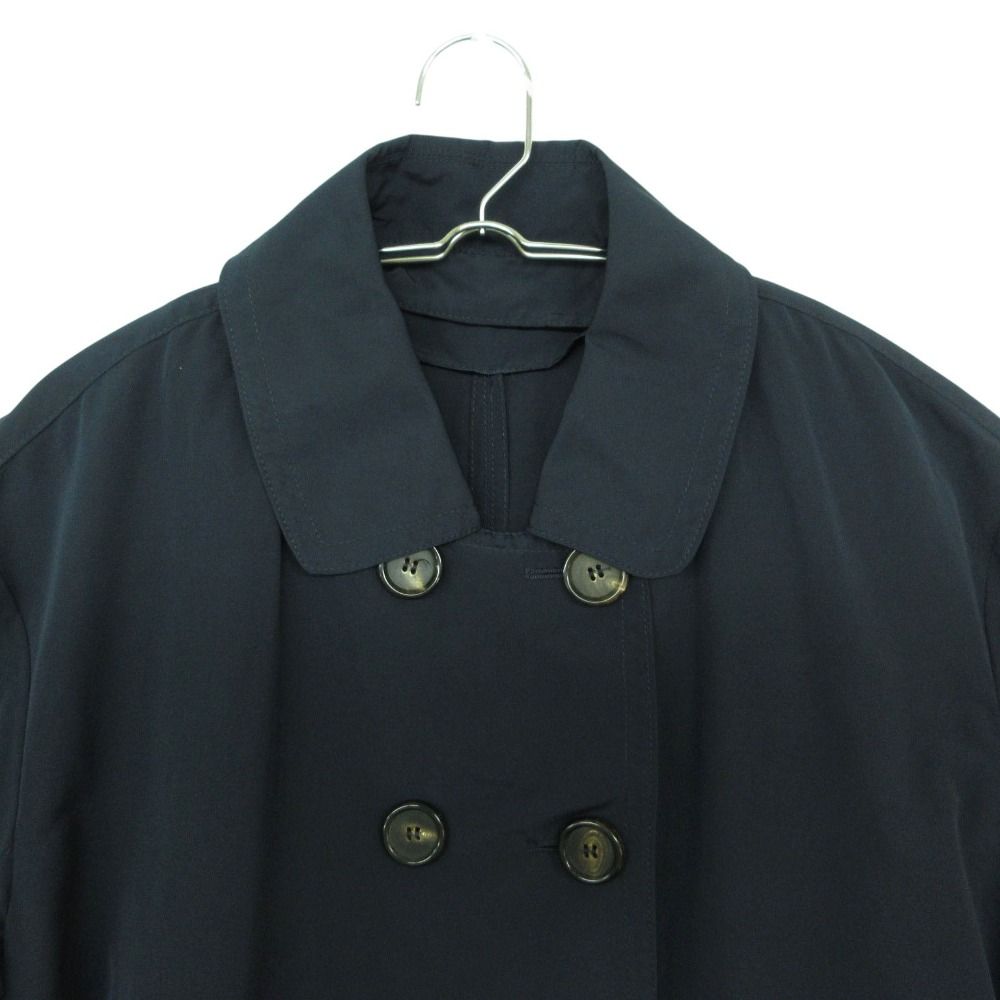 Max Mara the Cube Trench Coat Long Length Jacket with Collar Spring Navy 40