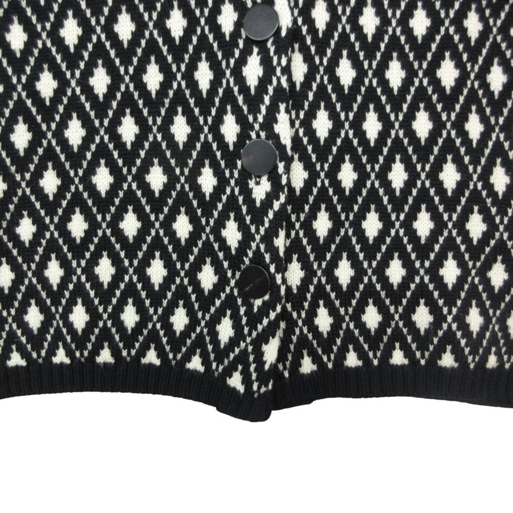 Moncler Cardigan Long Sleeve Knit Jacket Arm Logo Patch Cover Wool All Over — view 4