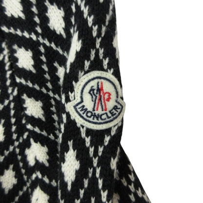 Moncler Cardigan Long Sleeve Knit Jacket Arm Logo Patch Cover Wool All Over — view 6