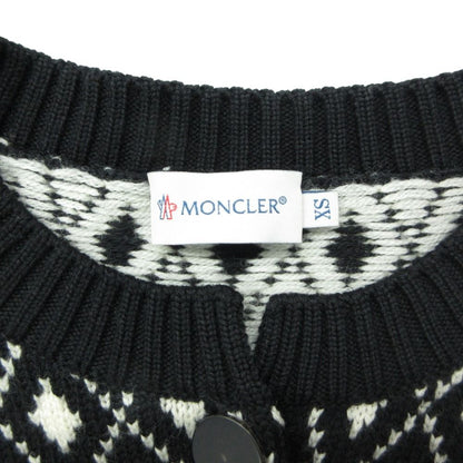 Moncler Cardigan Long Sleeve Knit Jacket Arm Logo Patch Cover Wool All Over — view 9