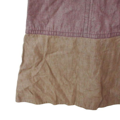 Louis Vuitton Dress Sleeveless Cotton Lami Bicolor Knee Length Burgundy Brown — view 3