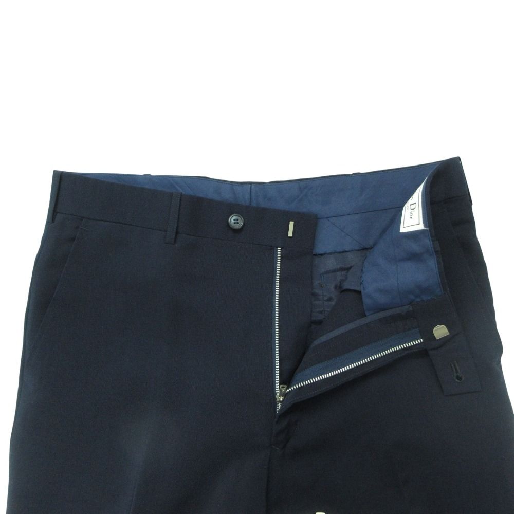 Dior Vintage Monsieur Suit Set Notch Lapel Blazer Trousers Pants Navy LL — view 7
