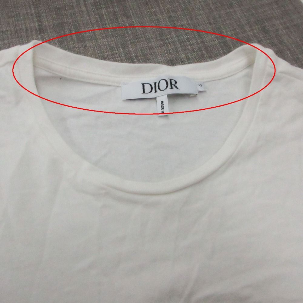 Dior Short Sleeve T-Shirt Logo Cotton White — view 7