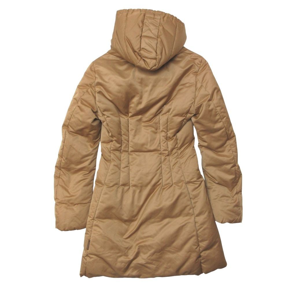 Moncler Coat Nimes Down Jacket Hooded Midi Length Beige — view 2