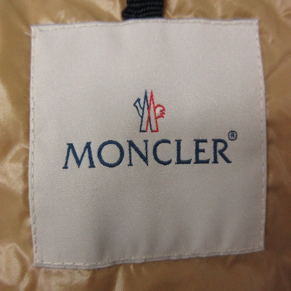 Moncler Coat Nimes Down Jacket Hooded Midi Length Beige — view 4
