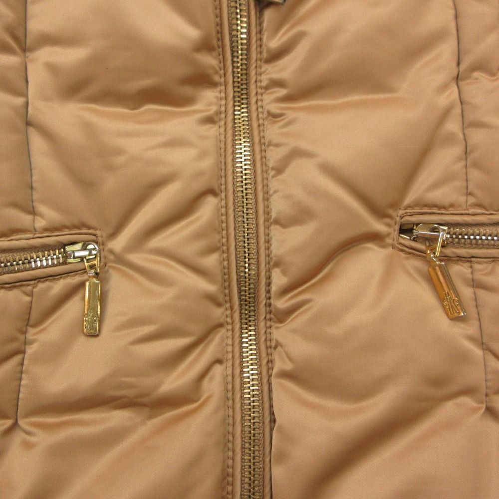 Moncler Coat Nimes Down Jacket Hooded Midi Length Beige — view 7