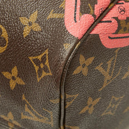 Louis Vuitton Monogram Bay Print Neverfull Tote Shoulder Bag Brown Pink Leather — view 5