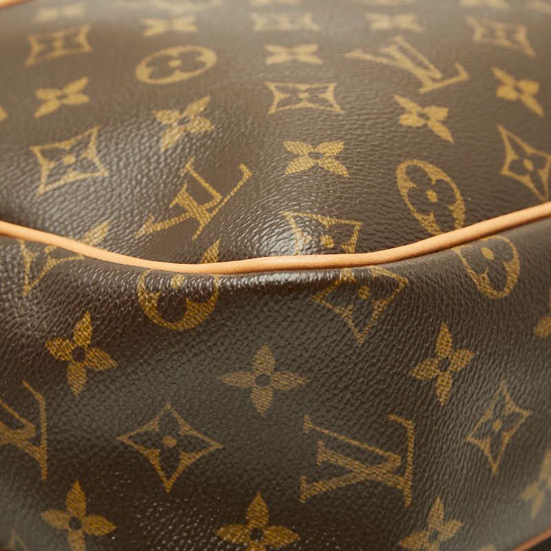 Louis Vuitton Monogram Reporter GM Crossbody Shoulder Bag Brown Leather — view 5