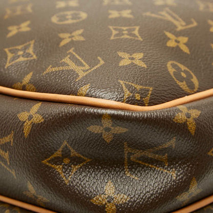 Louis Vuitton Monogram Reporter GM Crossbody Shoulder Bag Brown Leather — view 7