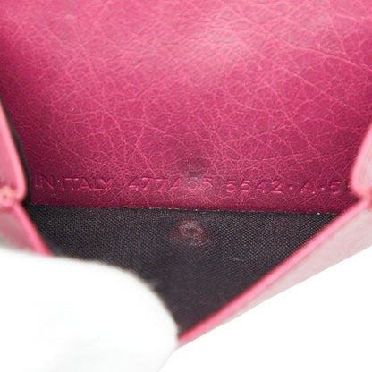 Balenciaga Classic Mini Wallet Trifold Pink Leather — view 7