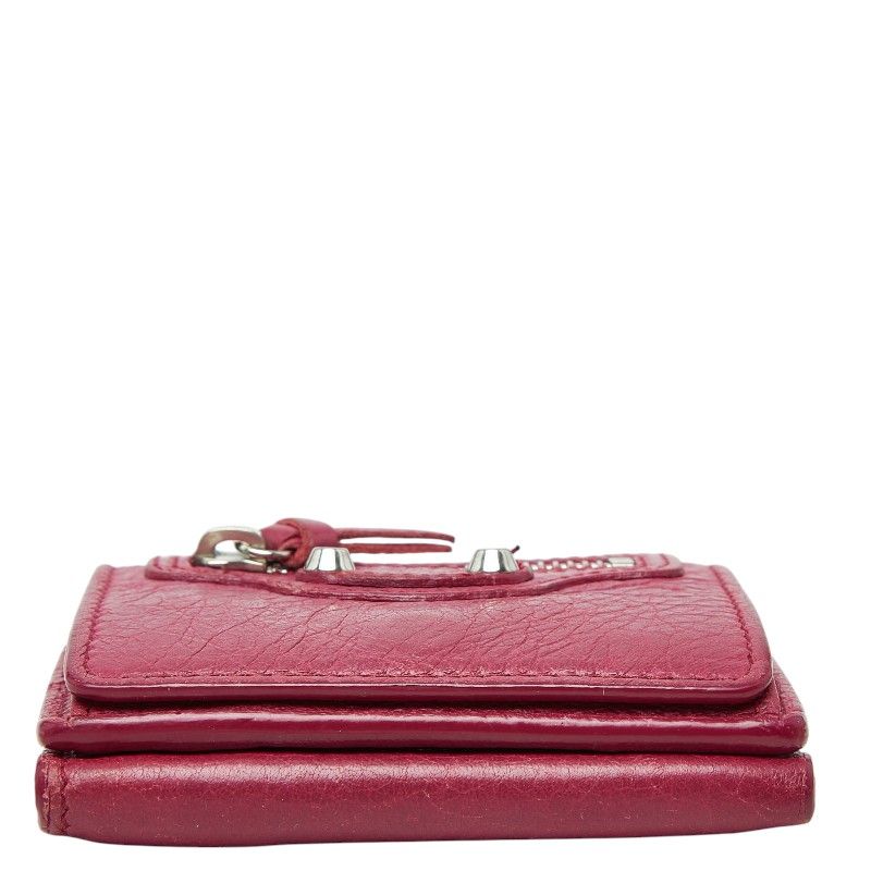 Balenciaga Classic Mini Wallet Trifold Pink Leather — view 5