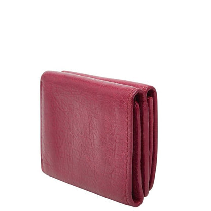 Balenciaga Classic Mini Wallet Trifold Pink Leather — view 2